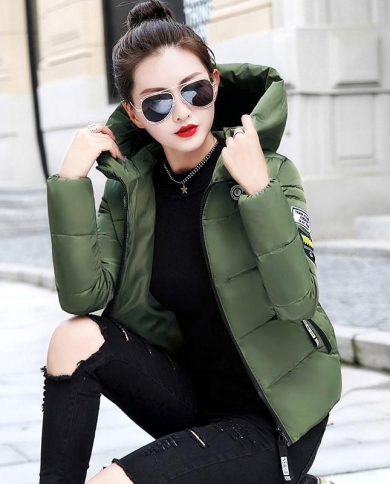 New 2023 Women Short Jacket Winter Thick Hooded Cotton