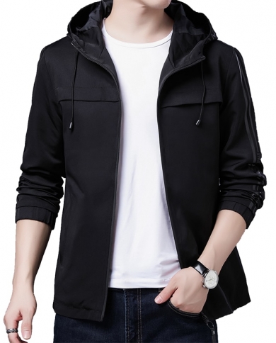 Bomber windbreaker zipper thin hooded jacket hot sale