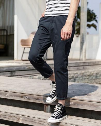 S-4XL】Plus Size Korean Ankle Length Casual Pants For Men Slacks Formal Mens  Couple Loose Straight Plain Black Male Trousers | Lazada PH