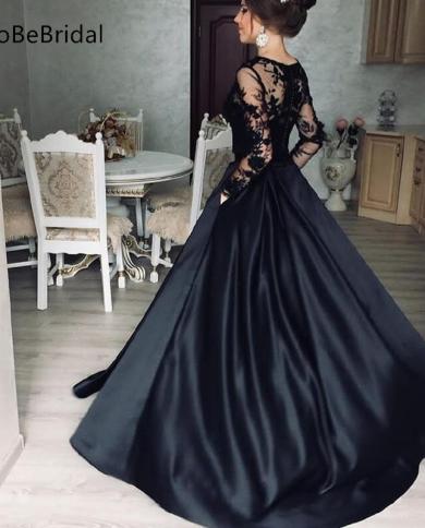 Share 152+ black evening gowns with sleeves