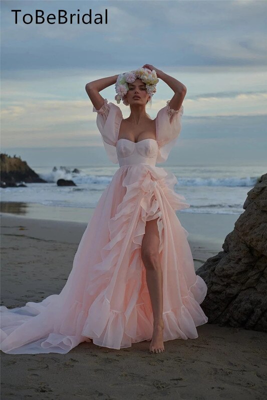 Pink Camo Beach Wedding Dresses