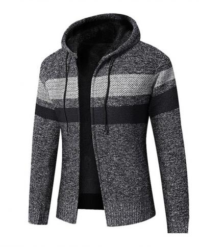 black hooded cardigan men