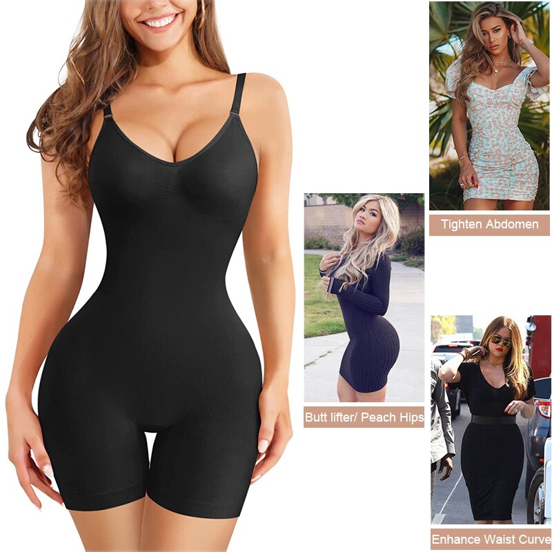 Shapewear for Women Tummy Control Colombianas Body Shaper Butt Lifter Thigh  Slimmer Bodysuit Daily Life Soft Comfy Breathable Camisole 