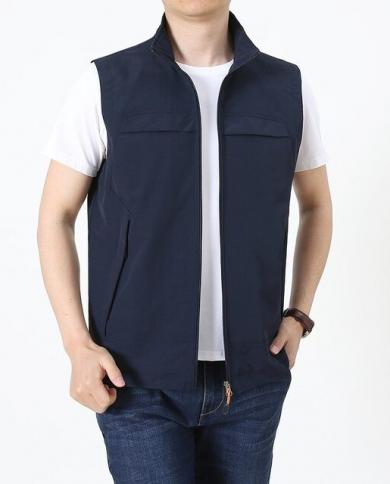 Tactical Vest Coat Casual Waistcoat Mesh Work Sleeveless Jacket Pocket Vest  5XL