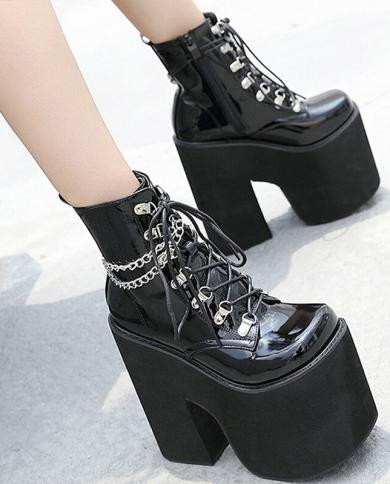 Women Ankle Boots Platform Creepers