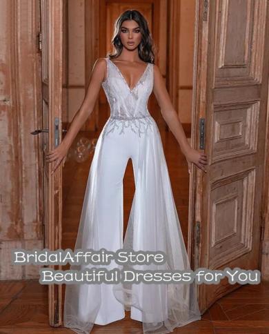 Modern White Long Dubai Evening Dresses V Neck A Line Tulle Prom Party  Dress Side Split Abendkleider Vestidos De Festa Color Blue US Size 8