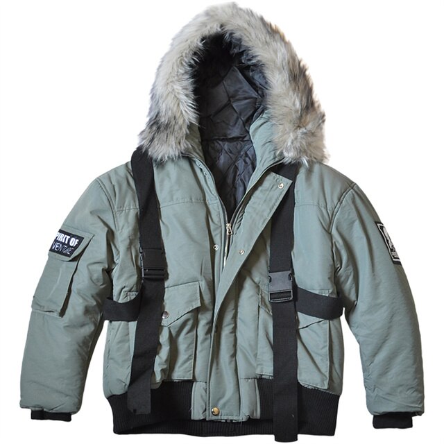 Big fur outlet hood jacket mens