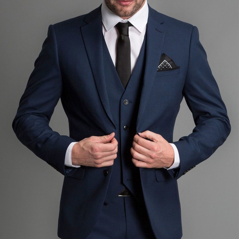 Dark blue sale prom tux