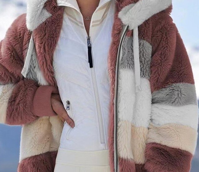 cropped jacket with fur collar