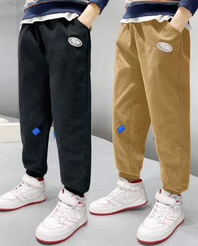ילדים בנים מכנסיים כותנה מכנסיים מוצקים מטען מוצק לנער מתבגר מכנסיים מזדמנים מכנסיים קזואל streetwear 4 15 שנה הכי חדש spri