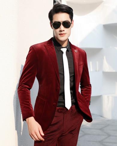 Burgundy and 2025 gold prom jacket