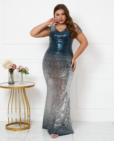 strapless open back dress BlackTree Sequin Maxi Dress M