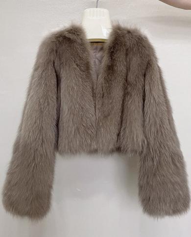 מעיל חורף לנשים מעילי פרווה מלאים באיכות גבוהה 100 פרווה שועל טבעית בגדי נשים עליון tr5116 פרווה אמיתית צווארון