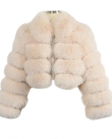 מעילי פרווה חורף לנשים מטה צווארון מעיל שועל אמיתי בגדי גברת רכים חמים חמים הלבשה עליונה s7636breal fur