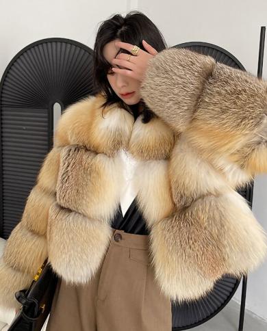 Golden fox outlet fur coat