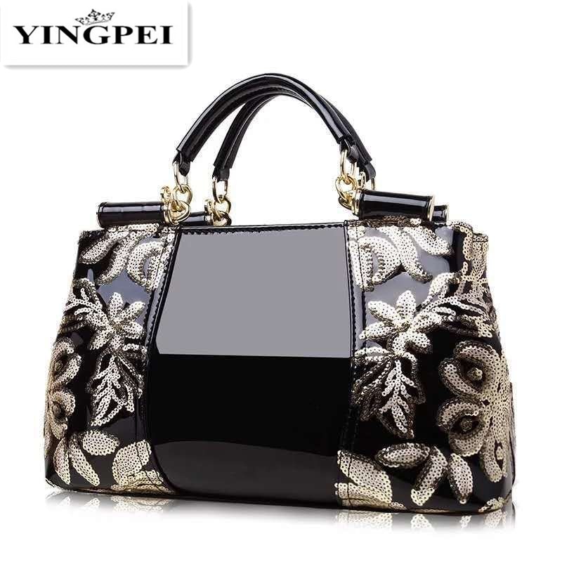 Famous Brand Bags Women Shoulder Bag Flower Bag Pu Leather Ladies