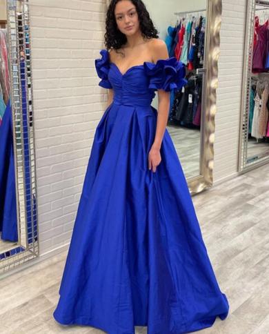 royal blue formal dress off the shoulder Zapaka Women Royal Blue Sheath Evening Dress with Slit Off the Shoulder  Maxi Wedding Guest Dress – ZAPAKA UK