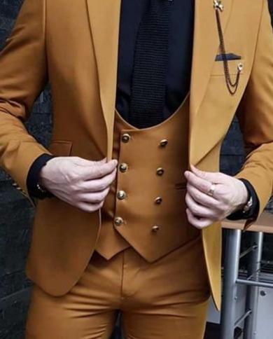 3pcs Women's Suit Pointed Lapel Double Breasted Jacket Corset Pants Blazer  2022