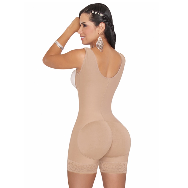 Compression Seamless Fajas Girdle Short With High Back Fajas