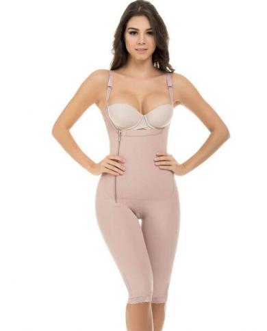 Summer Full Body Shaper Slimming Skims Shapewear Surgery Postpartum  Colombia Open Bust Losing Weight Reductive Girdle Wo size L Color Beige