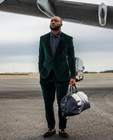 Velvet Hunter Green shawl collar Tuxedo