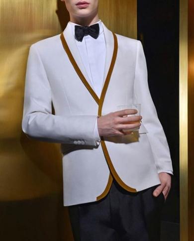 White tux clearance with gold