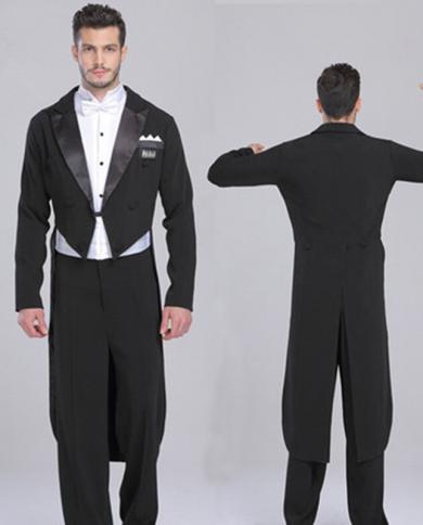 שמלת בגד ים טוקסידו חדשה לגברים מעישון masculino ריקוד סטנדרטי חליפת גברים שחורה שני חלקים חליפות חתונה לגברים זקטפאן