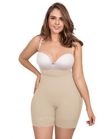 Seamless Shaper Butt Lifter Shorts Postpartum Body Shaper Fajas Colombianas  Para Mujer High Waist Panties size M Color Beige