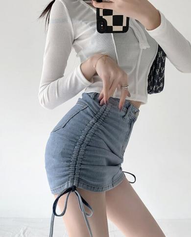 Jean skirt hot sale outfits summer