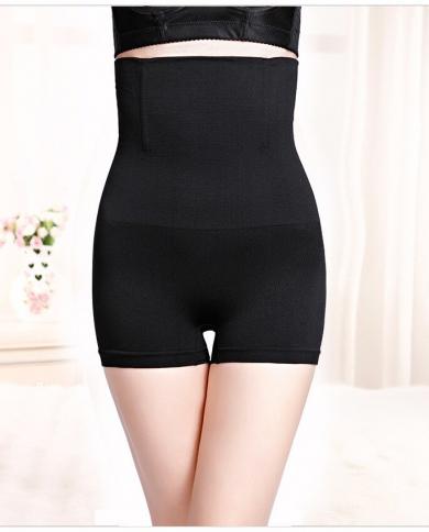 מכנסי בטן מותניים גבוהים ללא תפרים מכנסי חגורת זווית שטוחה עיצוב גוף תחתוני בטן לאחר לידה תחתוני בטן לנשים
