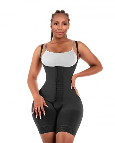 Colombian Girdles Full Body Shapewear Plus Size Bodysuit Sexy Lingerie  Belts For Women High Compression Fajas Butt Lifter Skims Black