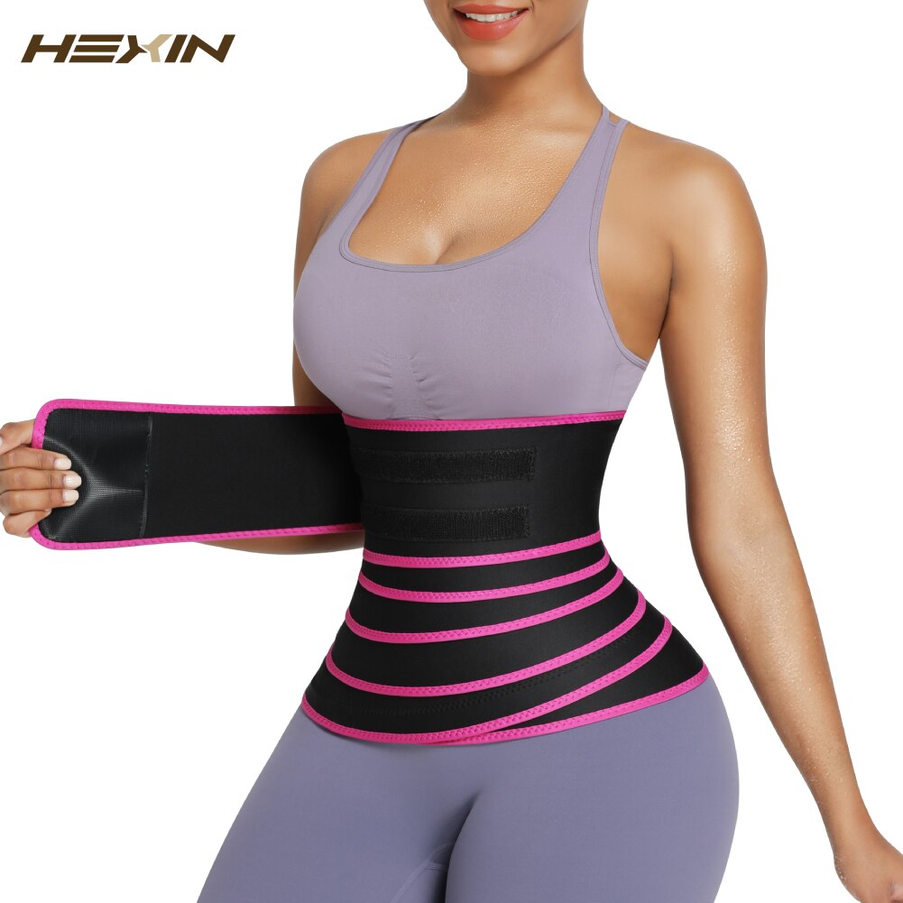 Hexin Snatch Me Up Bandage Wrap Waist Trainer Neoprene Shapewear Slimming  Tummy Wrap Sauna Waist Trimmer Belt Body Shape Color Black size 400CM