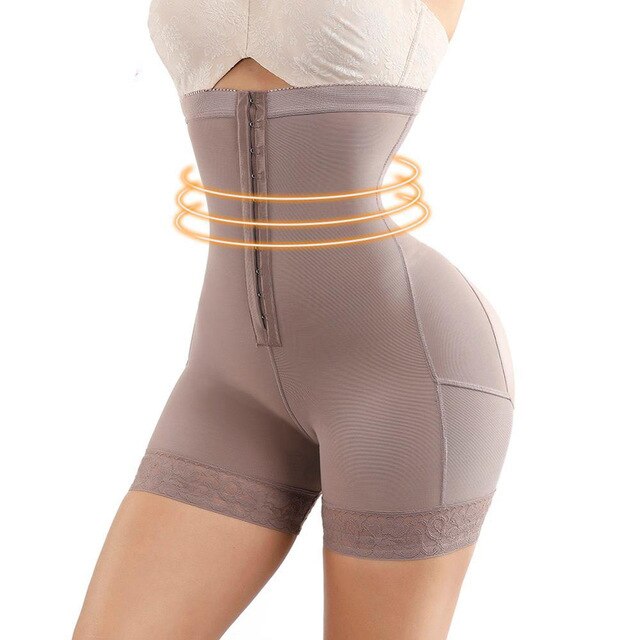 Hexin Plus Shapewear Workout Waist Trainer Corset Butt Lifter Tummy Control  Plus Size Booty Lift Pulling Underwear Shape size 5xl Color Brown