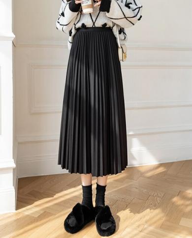 Vintage Inspired Long Wool skirt, Wool skirt women, High waist