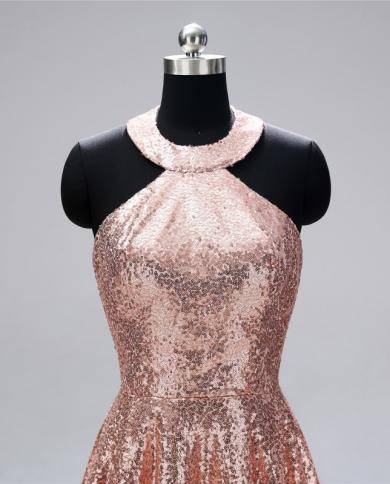 slim fit homecoming dresses Cute A line Halter Sequin Short Gold Homecoming Dress P2267 – PreppyDress
