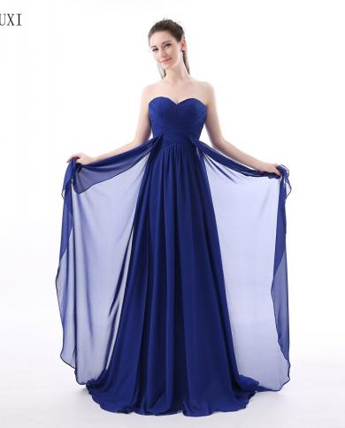 Royal Blue Chiffon Long Bridesmaid Dresses New Fashion Wedding Party Dresses Robe Demoiselle D'honneur Formal Prom Gown US Size 18W Color custom size Royal Blue Chiffon Long Bridesmaid Dresses New Fashion Wedding Party Dresses Robe Demoiselle D'honneur Formal Prom Gown US Size 18W Color custom size