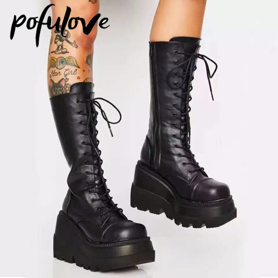 Chunky hotsell goth boots