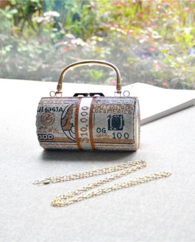 Crystal 'Billion Dollars' Money Clutch Bag | craft-ivf.com