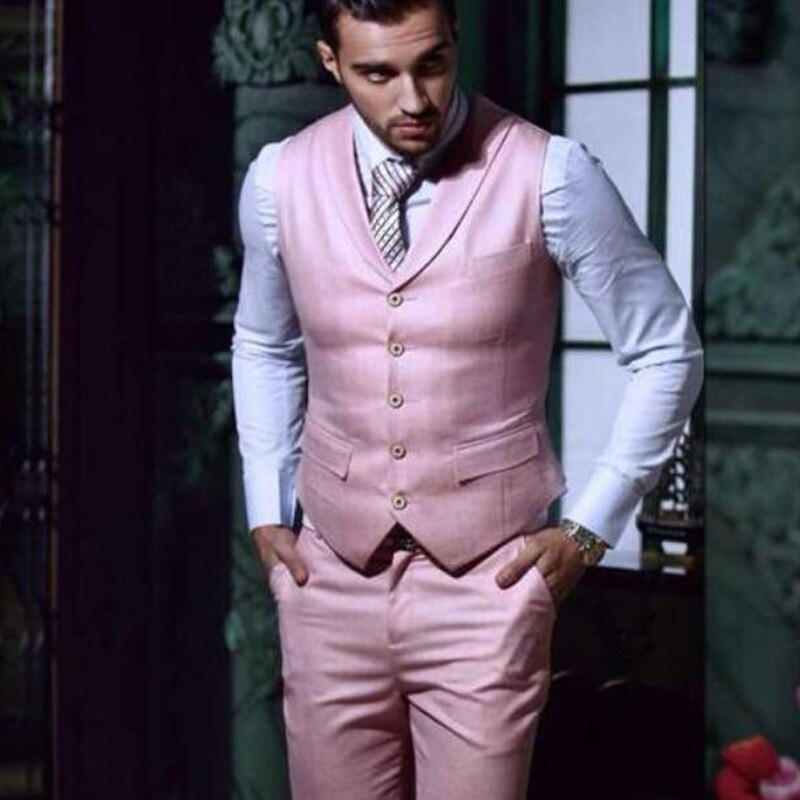 Pink clearance waistcoat wedding