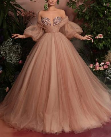 Puffy evening gowns best sale