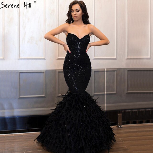 23+ Black Evening Dress With Feathers