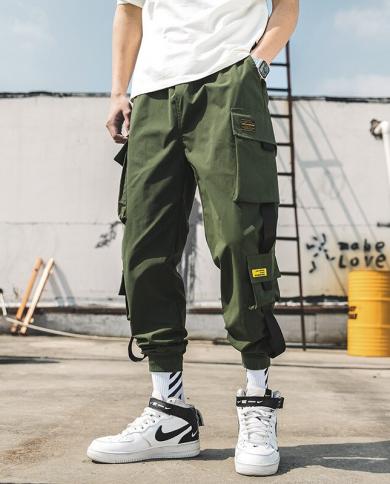 Trousers Sweatpants Streetwear, Hip Hop Pants Cargo Techwear