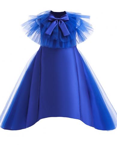 2023 רשמי ילדים צעיף שמלת מסיבה לילדה ילדי תחפושת תחרה נסיכת שמלות יום הולדת vestido בנות שמלת כלה 3