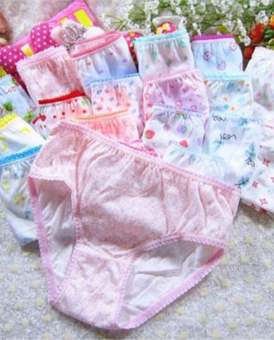 5pcs Baby Kids Underwear Girls Cotton Panties Girls Briefs 1-12