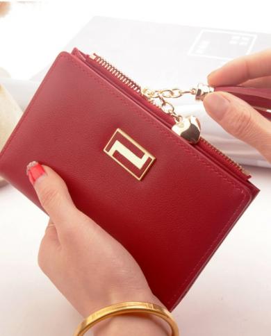 Women Short Wallets Pu Leather Female Plaid Purses Nubuck Card Holder Wallet  Student Small Zipper Woman Wallet Coin Purse - Wallets - AliExpress