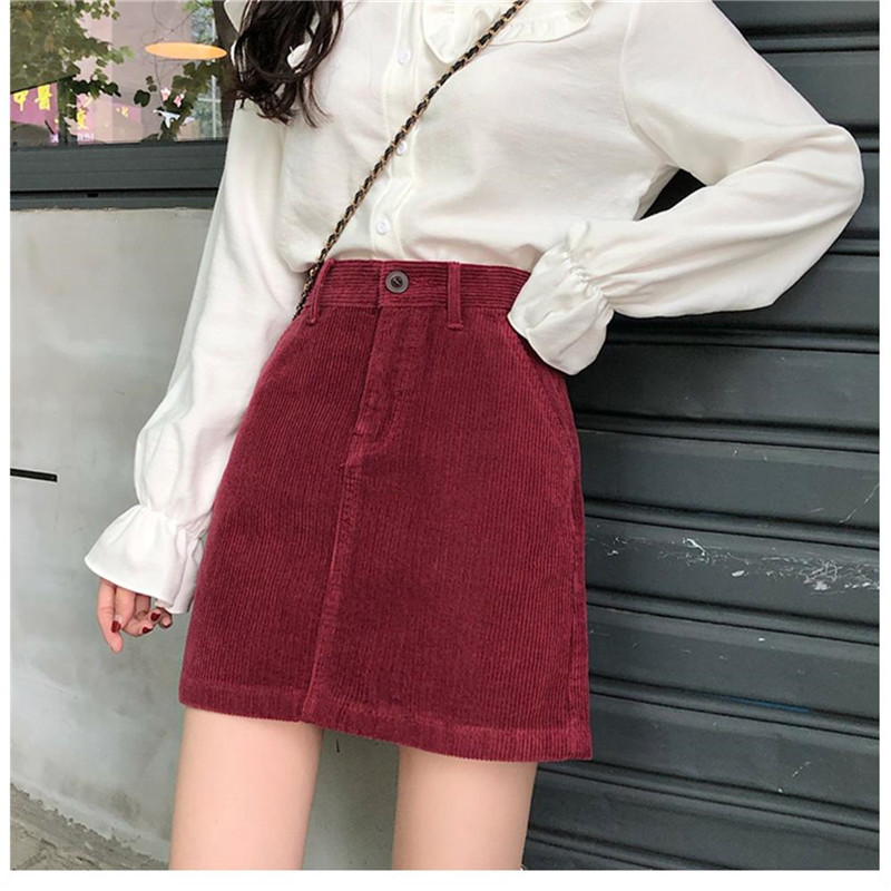 Corduroy skirt high outlet waisted