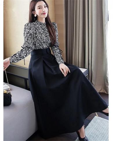 ladies full skirt dress PRETTYGARDEN Maxi Skirts for Women Fall Tulle High Waisted Ruffle Flow