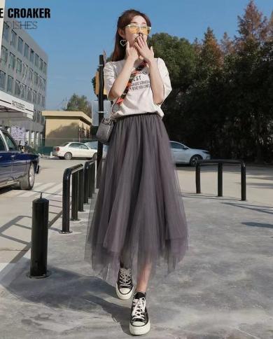 New Arrival Mesh Tutu Skirt For Women, Elegant Pleated Skirt With Lining