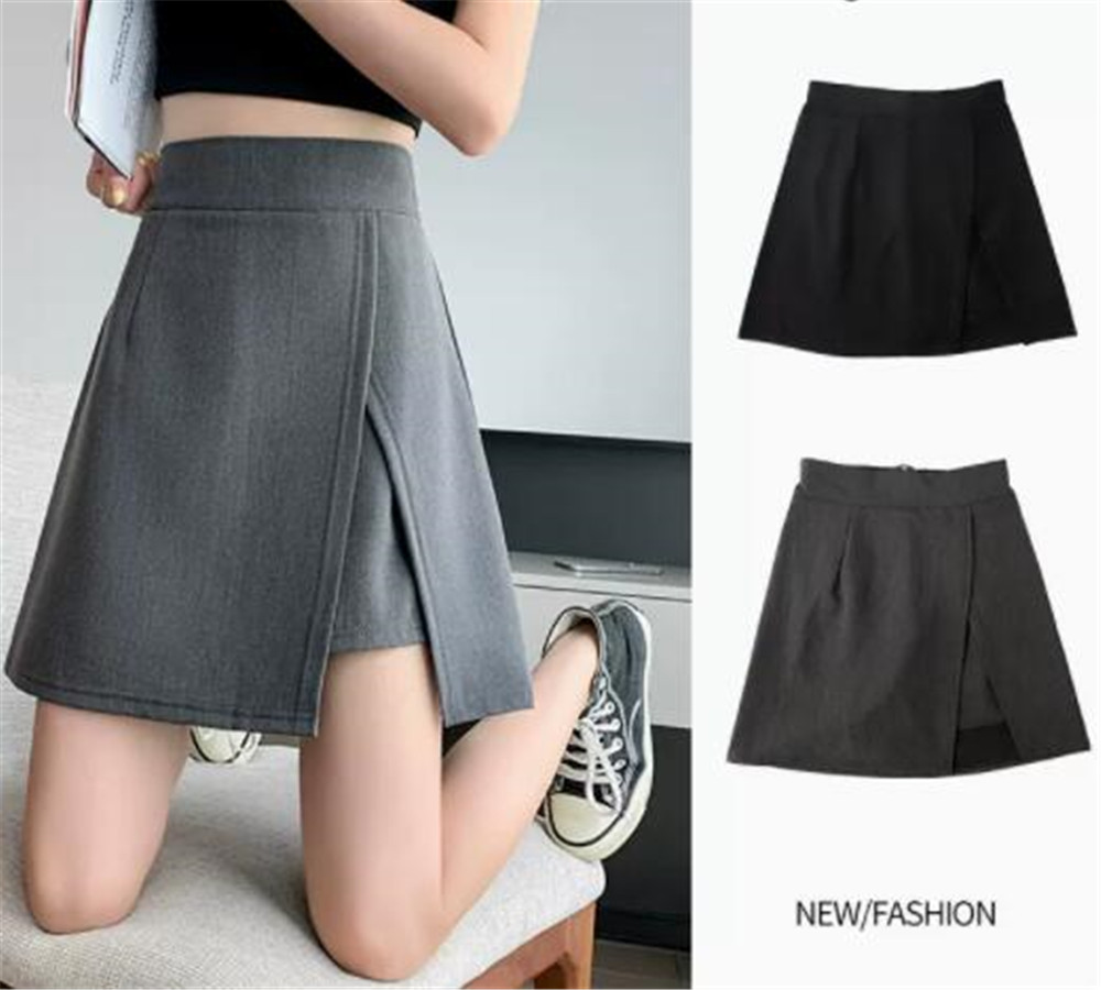 Women's Fashion Short Front Long Back Casual Print A-line Skirt#yxnhfz52392