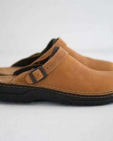 נעלי נשים חדשות לגברים נעלי קיץ מעור pu וינטג תחתון רך החלקה על סנדלים נעלי חוף נעלי גברים נעלי קזואל בגודל